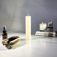 HEALING - WHITE - Spellcasting Pillar Candle for Symbol Carving & Herb Rolling Candle -Pillar V380
