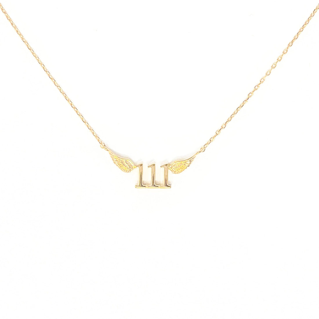 111 Angel Number Necklace (Gold) Necklaces Crystals A. $18.00