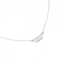 222 Angel Number Necklace (Silver) Necklaces Crystals