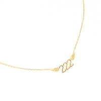 222 Angel Number Necklace (Gold) Necklaces Crystals