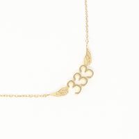 333 Angel Number Necklace (Gold) Necklaces Crystals