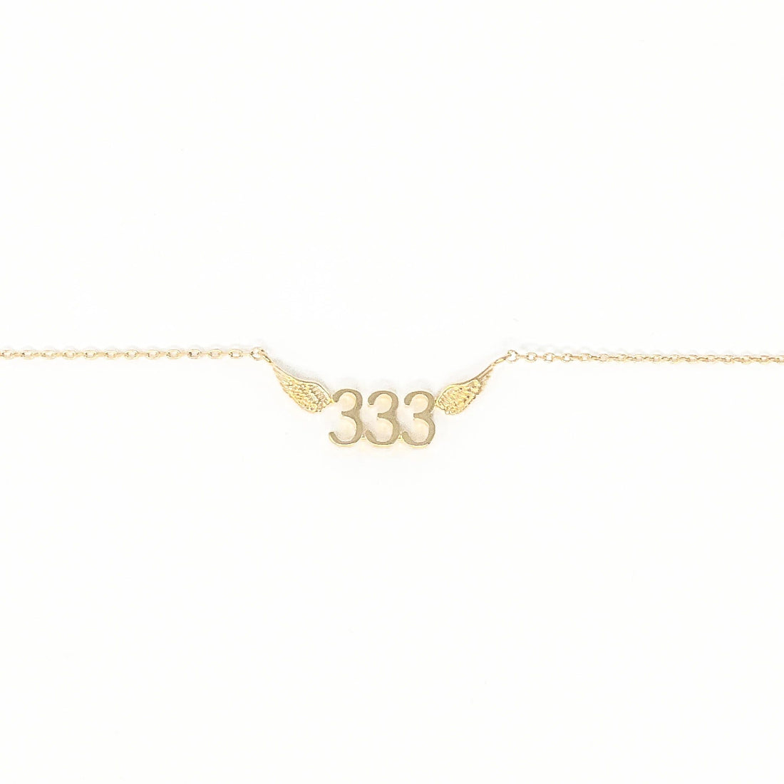 333 Angel Number Necklace (Gold) Necklaces Crystals