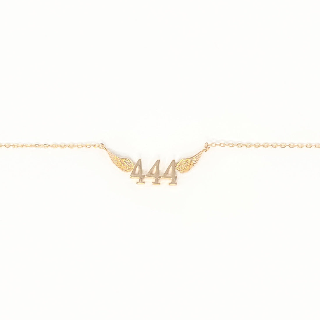 444 Angel Number Necklace (Gold) Necklaces Crystals