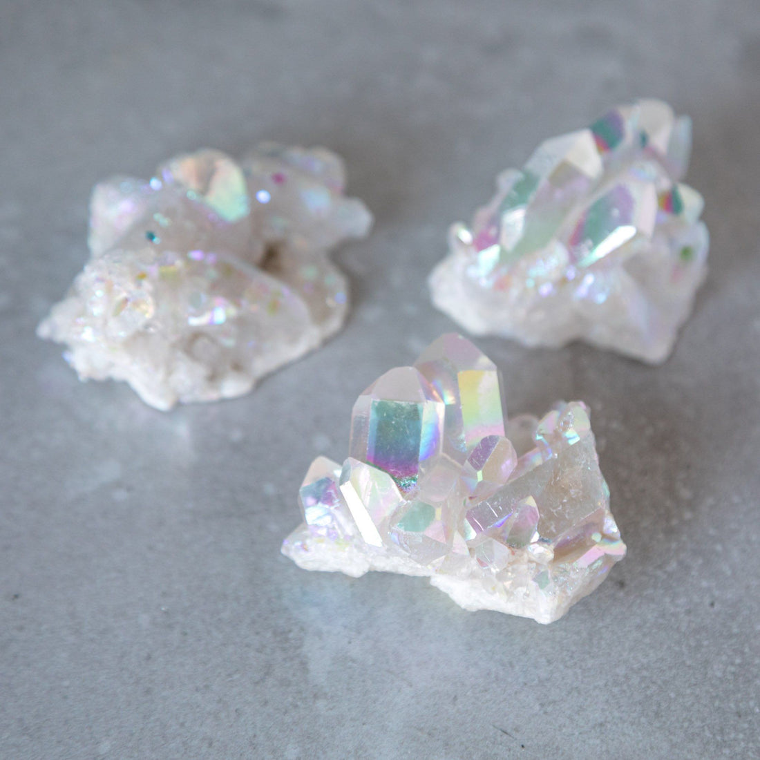 Angel Aura Quartz Raw Clusters Angel Aura Quartz Crystals