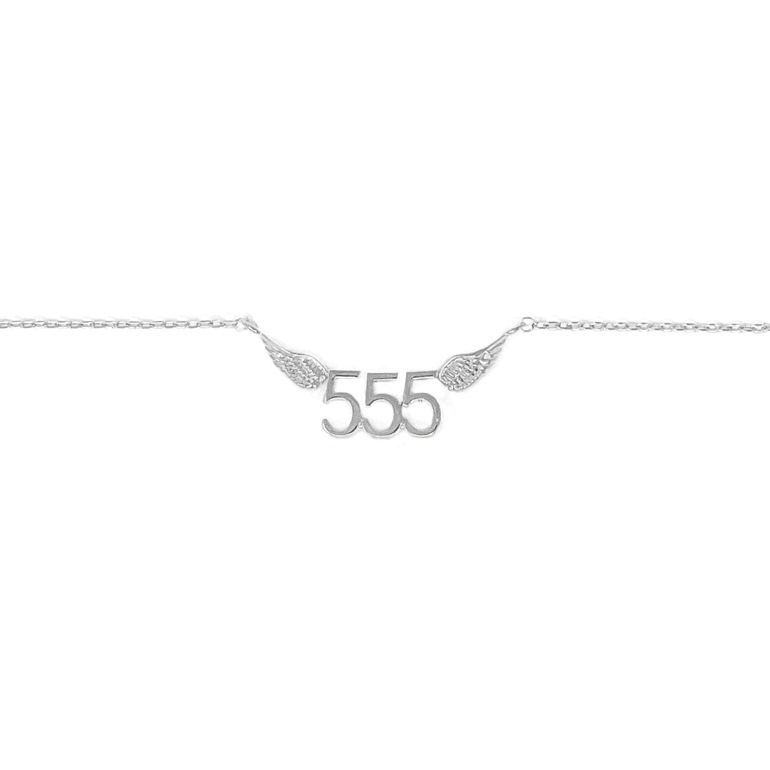 555 Angel Number Necklace (Silver) Necklace Discontinued A. $18.00