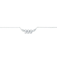 999 Angel Number Necklace (Silver) Necklaces Crystals A. $18.00