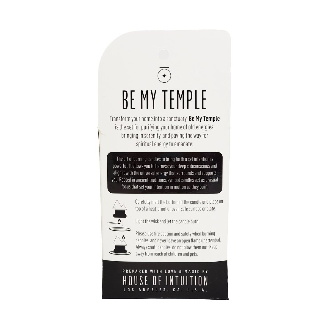 "Be My Temple" Symbol Shape Candle Symbol Shape Candle House of Intuition