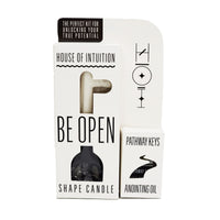 "Be Open" Symbol Shape Candle Kit (with Pathway Keys Anointing Oil) Symbol Shape Candle House of Intuition