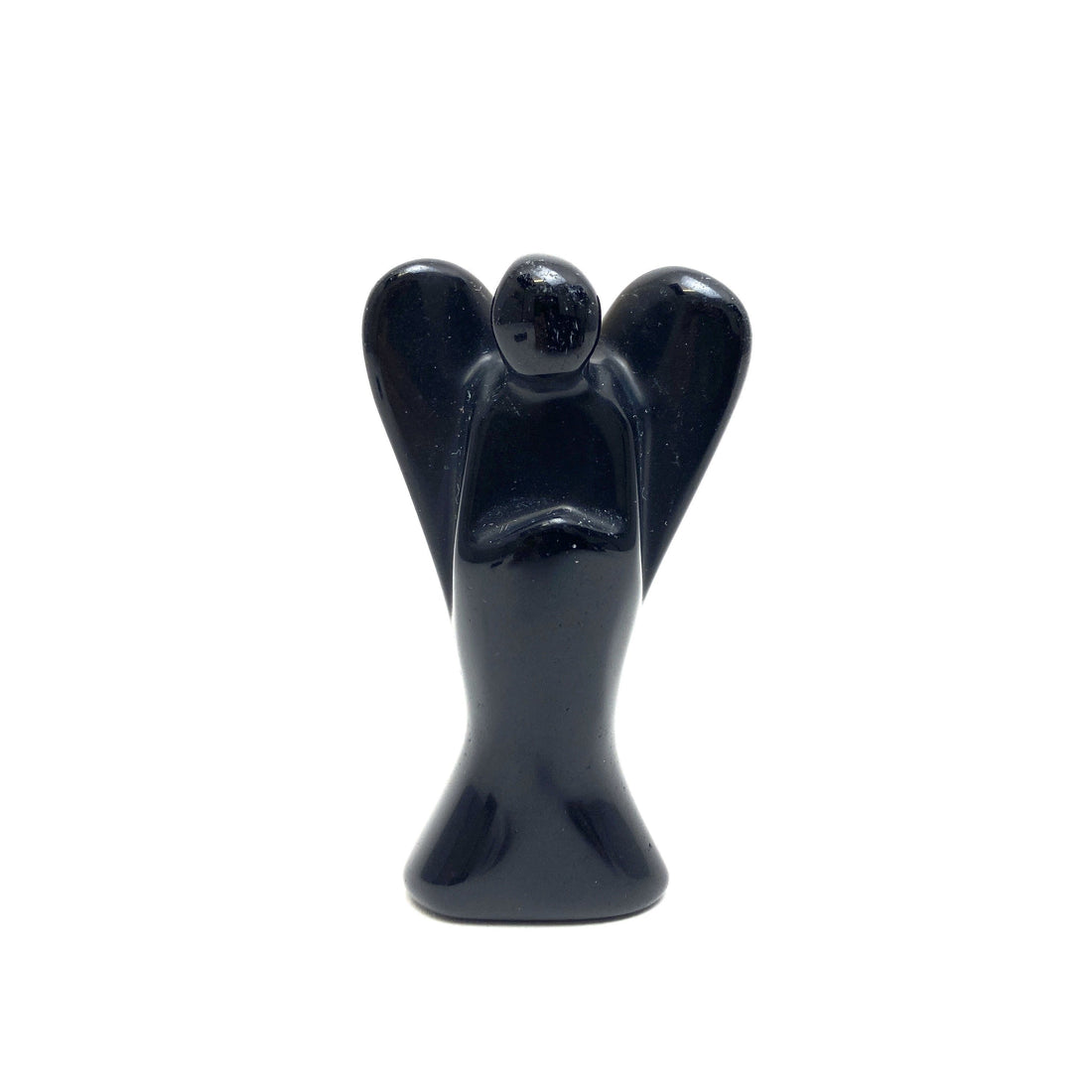 Black Obsidian Carved Angel Obsidian - Black Crystals