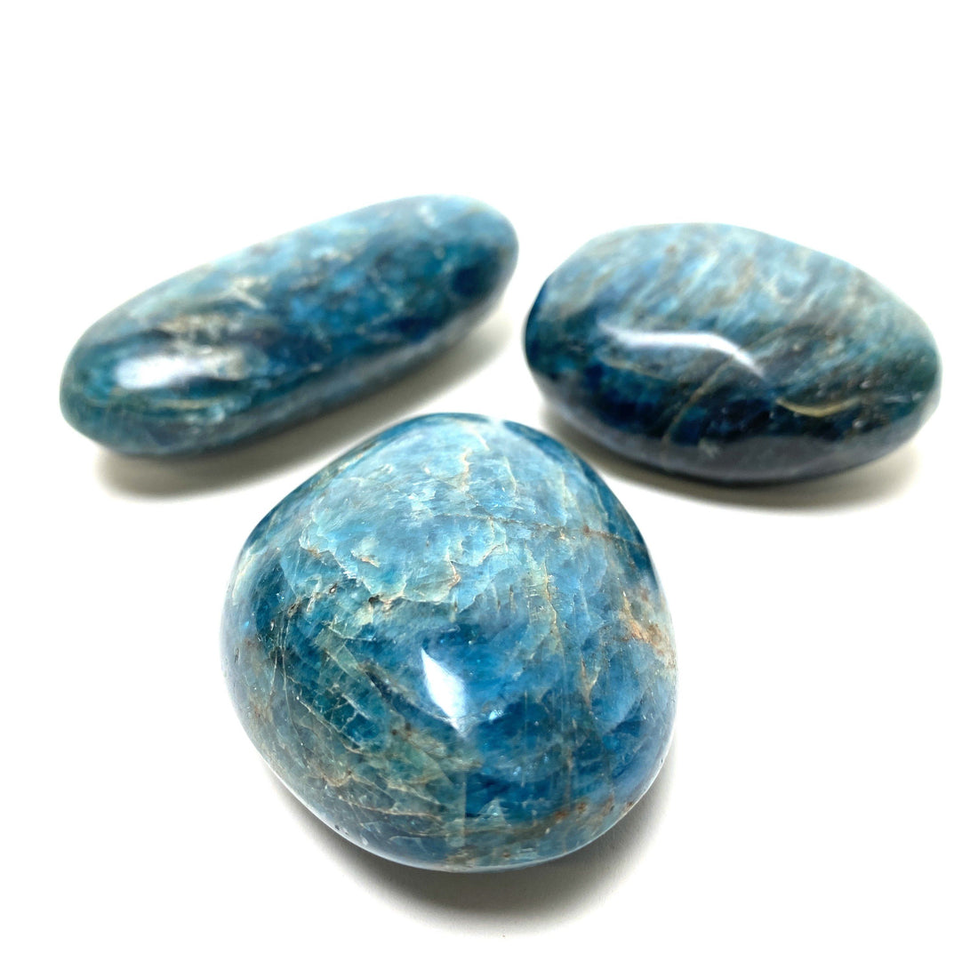 Apatite Blue Palm Stone Apatite - Blue Crystals B. $20.00