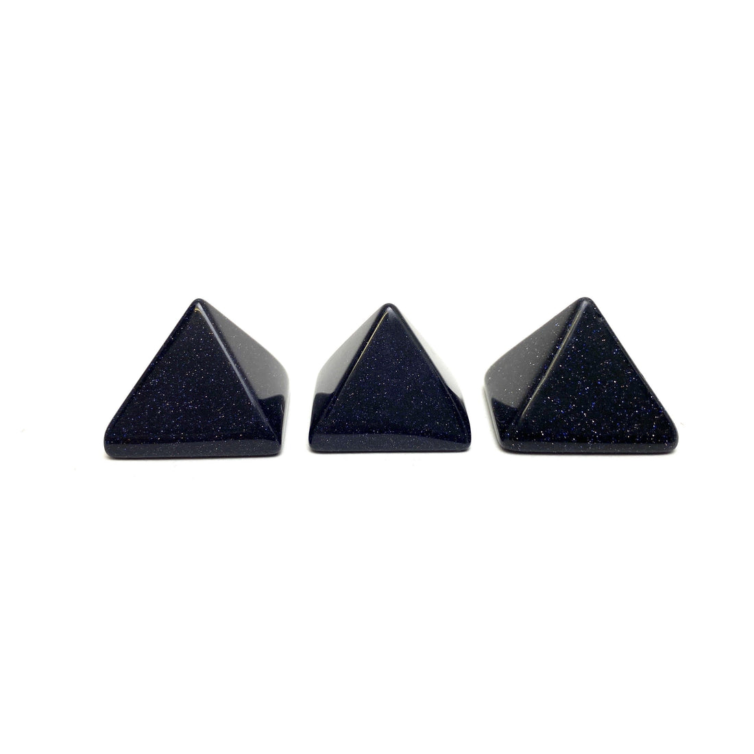 Blue Goldstone Pyramid Blue Goldstone Crystals