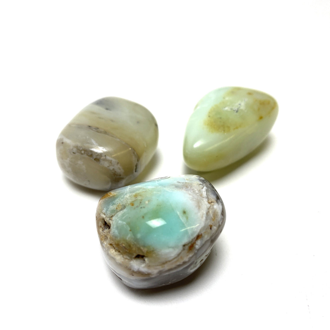 Blue Opal Tumbles Blue Opal Crystals A. $13.00