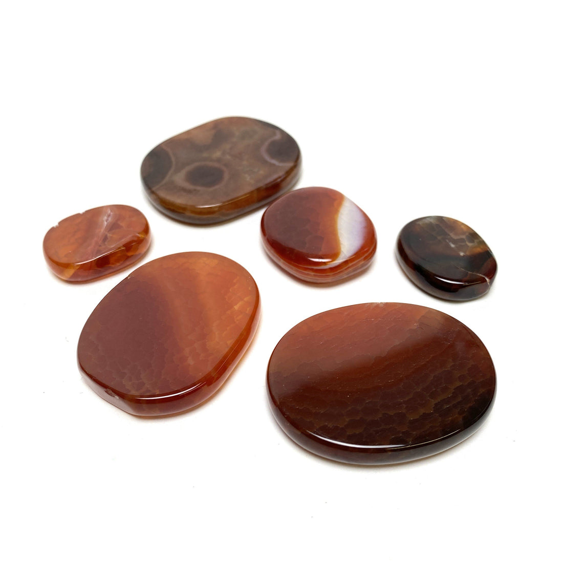 Cracked Fire Agate Medallions Fire Agate Crystals A. $4.00