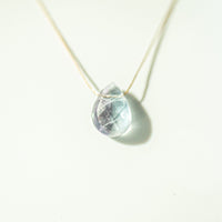 Fluorite Teardrop Necklace (I AM FOCUSED) Teardrop Necklace House of Intuition
