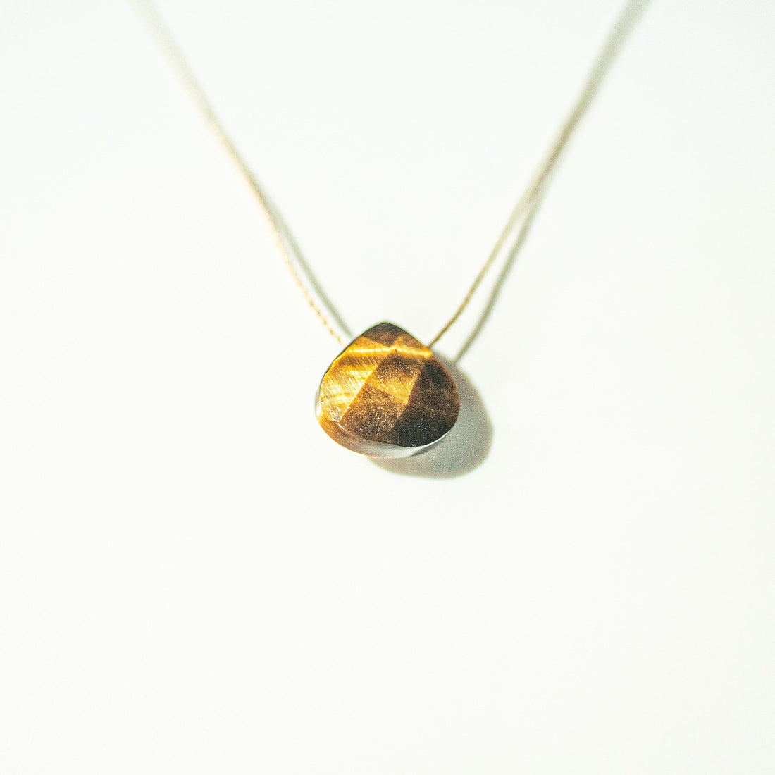 Tiger's Eye Teardrop Necklace (I AM GROUNDED) Teardrop Necklace House of Intuition