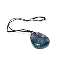 Fluorite Nylon Cord Necklace Necklaces Crystals