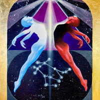 Gemini Zodiac Original Painting and Print by Tashina Suzuki Paintings & Art Pieces House of Intuition $10 Prints (5" x 5")
