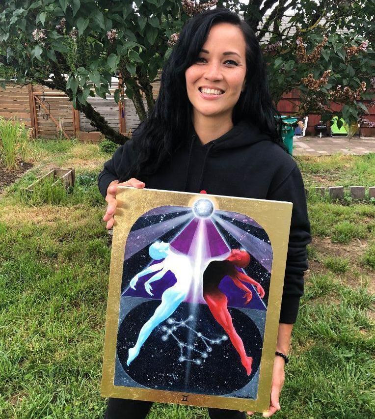 Gemini Zodiac Original Painting and Print by Tashina Suzuki Paintings & Art Pieces House of Intuition
