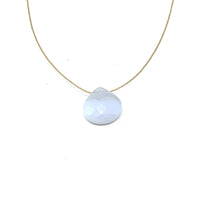 Blue Lace Agate Teardrop Necklace (I AM TRUTH) Teardrop Necklace House of Intuition
