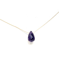 Amethyst Teardrop Necklace (I AM PROTECTED) Teardrop Necklace House of Intuition