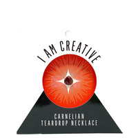 Carnelian Teardrop Necklace (I AM CREATIVE) Teardrop Necklace House of Intuition 