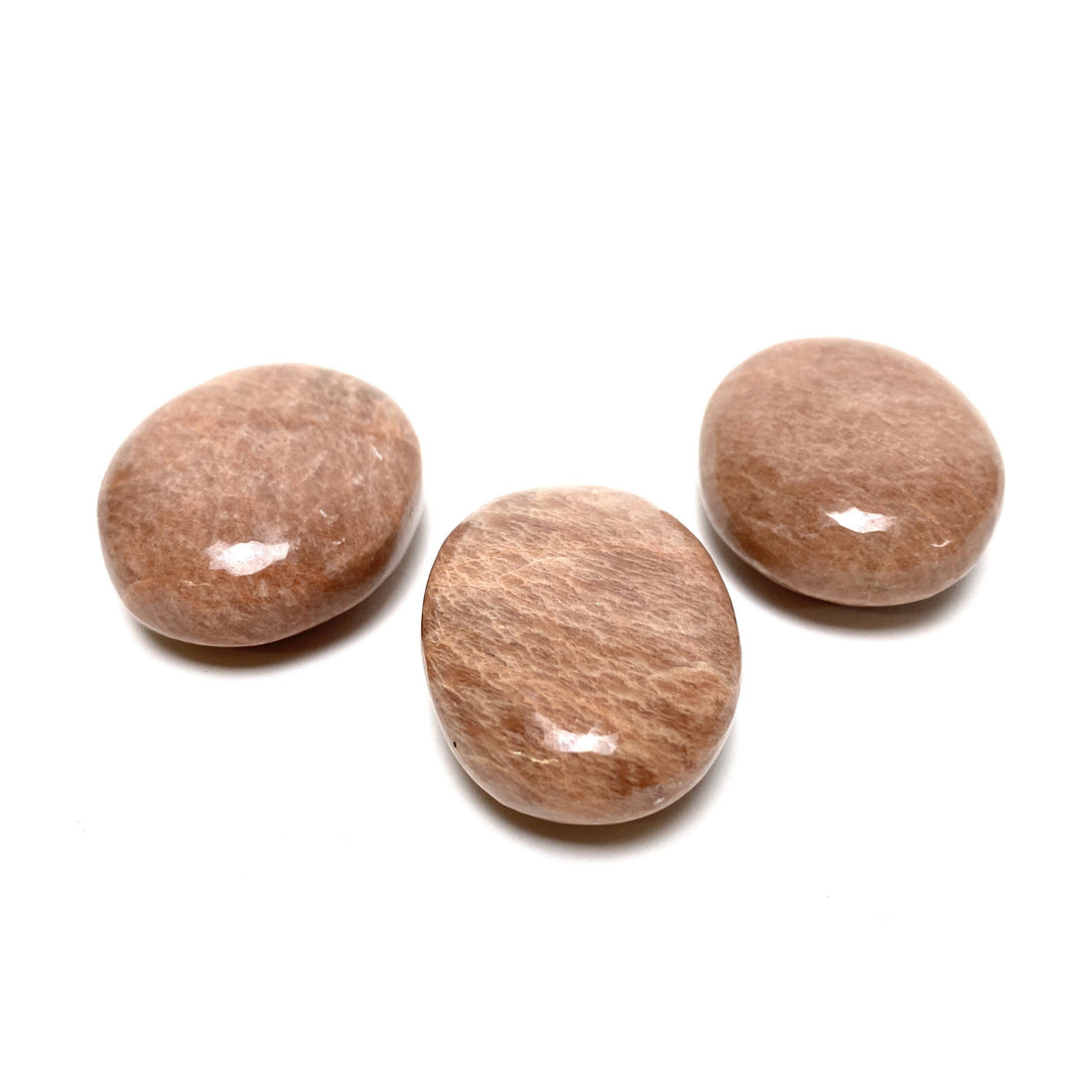 Peach Moonstone Palm Stone Peach Moonstone Crystals B. $16.00