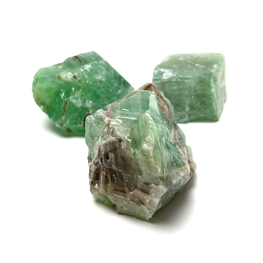 Green Calcite Raw Chunks Green Calcite Crystals D $12.00