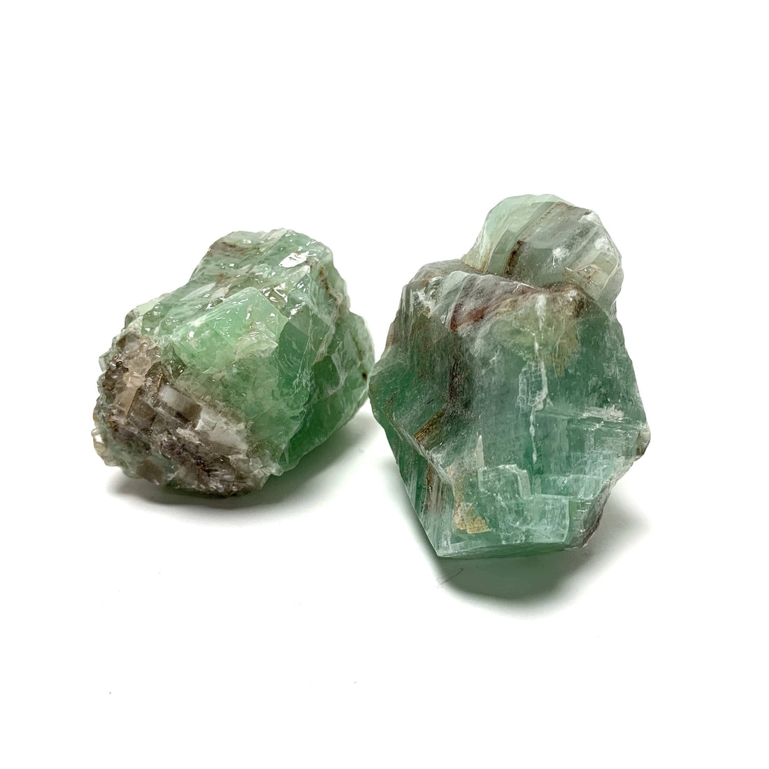 Green Calcite Raw Chunks Green Calcite Crystals