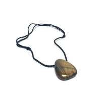 Tiger's Eye Nylon Cord Necklace Necklaces Crystals A. $18.00 (Triangle Shape)