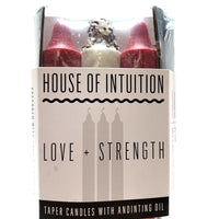 Taper Intention Candle Set - Love and Strength Taper Intention Candles House of Intuition