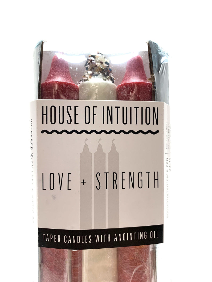 Taper Intention Candle Set - Love and Strength Taper Intention Candles House of Intuition 