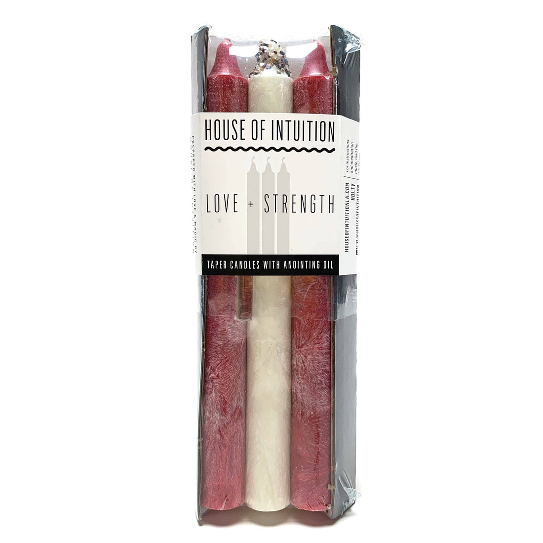 Taper Intention Candle Set - Love and Strength Taper Intention Candles House of Intuition