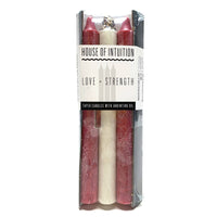 Taper Intention Candle Set - Love and Strength Taper Intention Candles House of Intuition