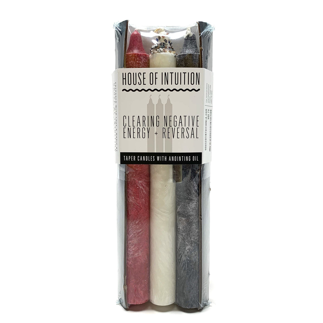 Taper Intention Candle Set - Clearing Negative Energy and Reversal Taper Intention Candles House of Intuition