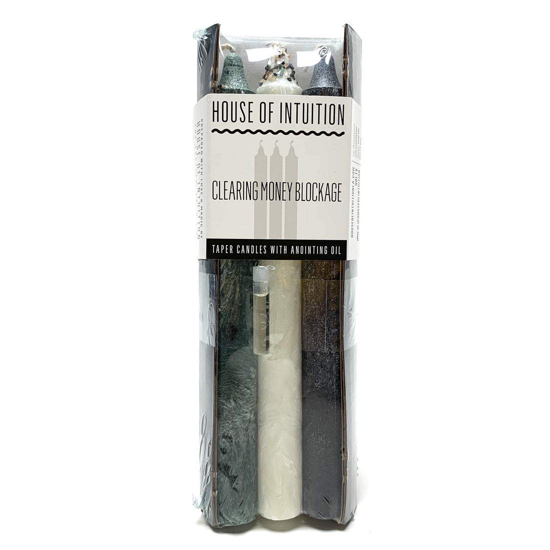 Taper Intention Candle Set - Clearing Money Blockage Taper Intention Candles House of Intuition