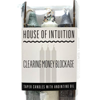 Taper Intention Candle Set - Clearing Money Blockage Taper Intention Candles House of Intuition 