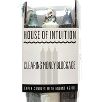 Taper Intention Candle Set - Clearing Money Blockage Taper Intention Candles House of Intuition