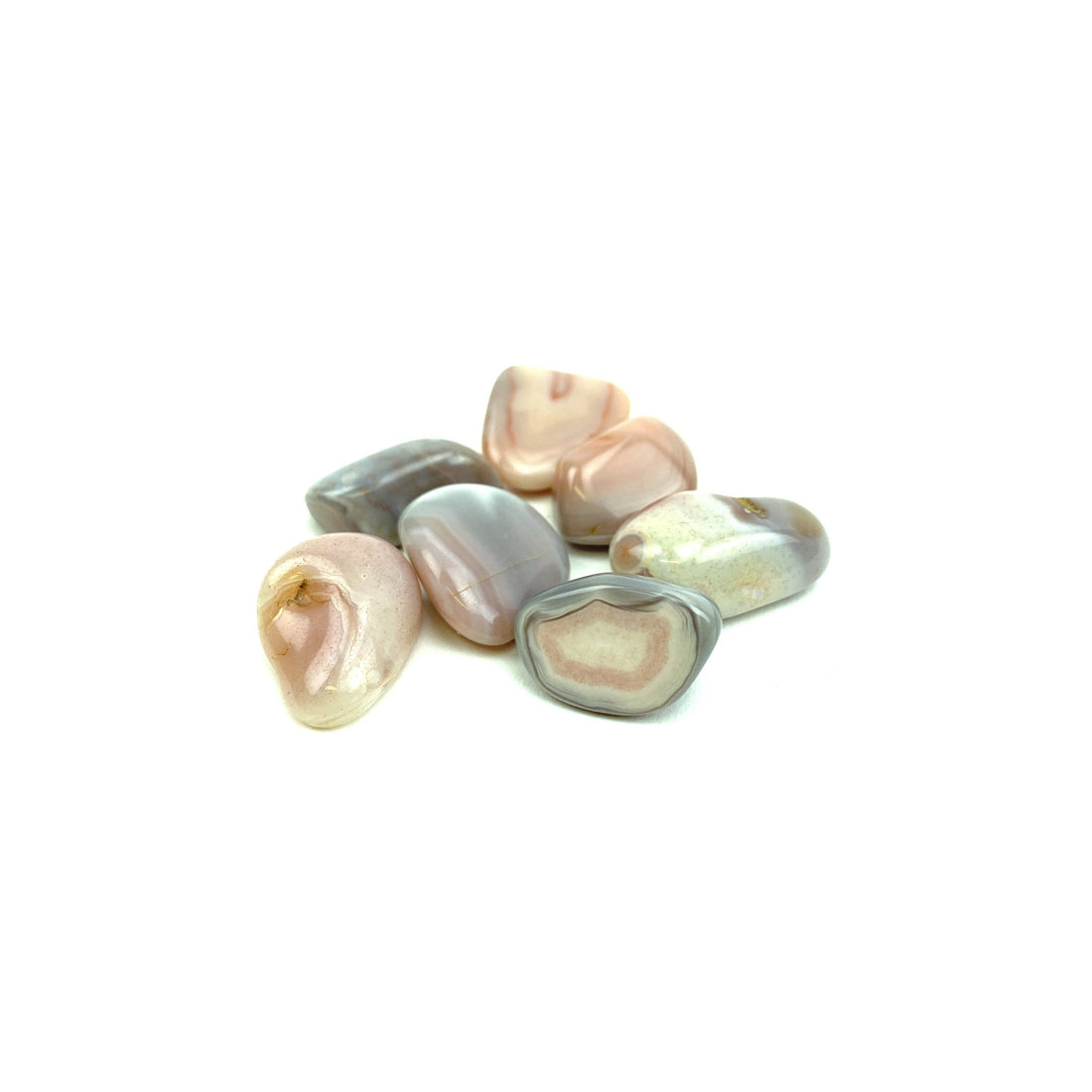 Pink Botswana Agate Tumbles Botswana Agate - Pink Crystals A. $2.00