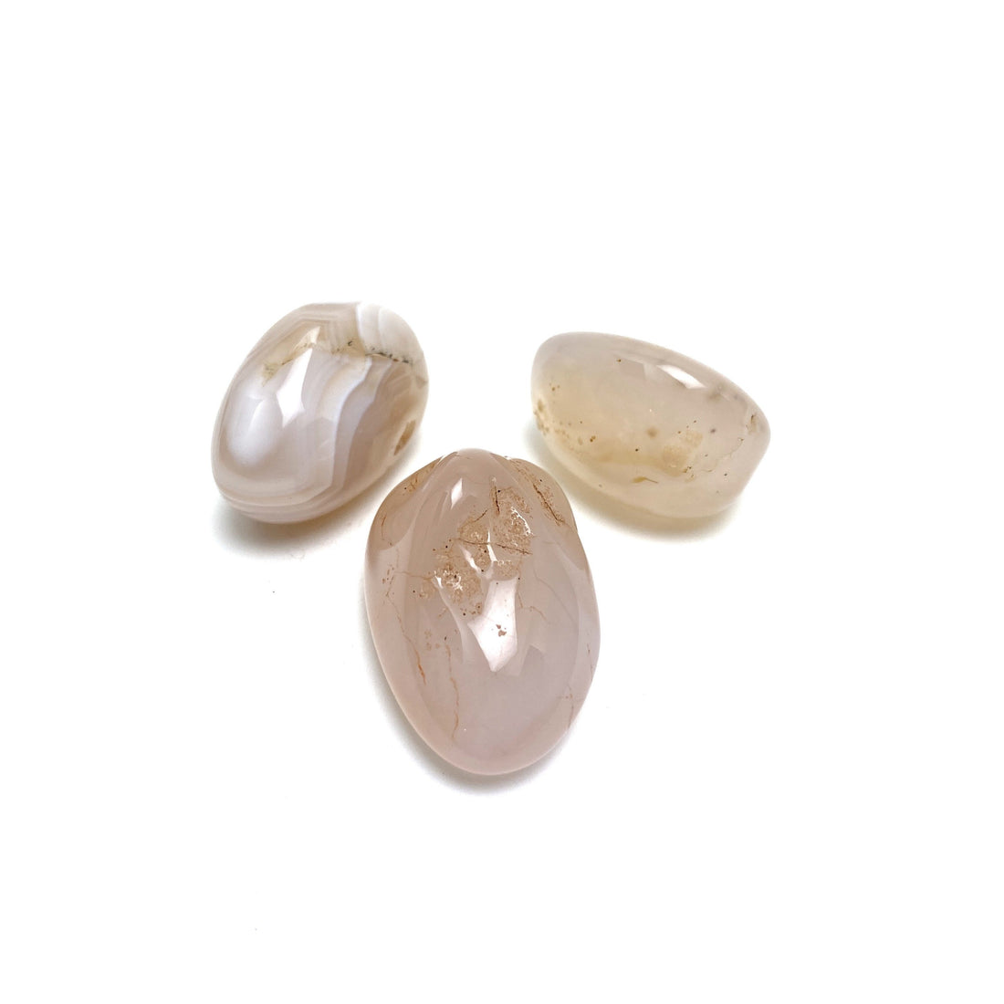 Pink Chalcedony Tumbles Pink Chalcedony Crystals A. $4.00