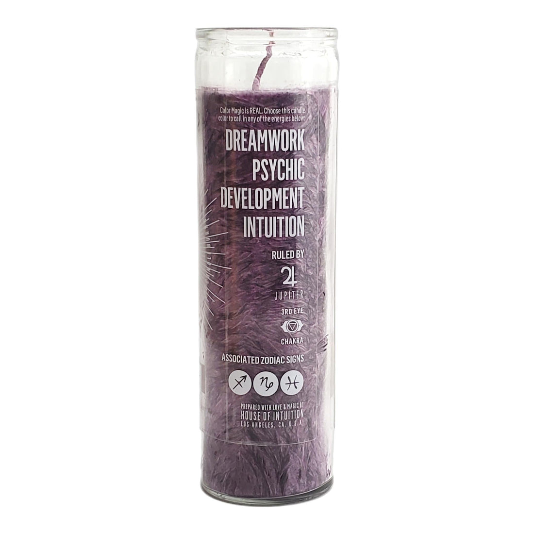 Purple (Dark) Palm Wax Prayer Candle Prayer Candles House of Intuition
