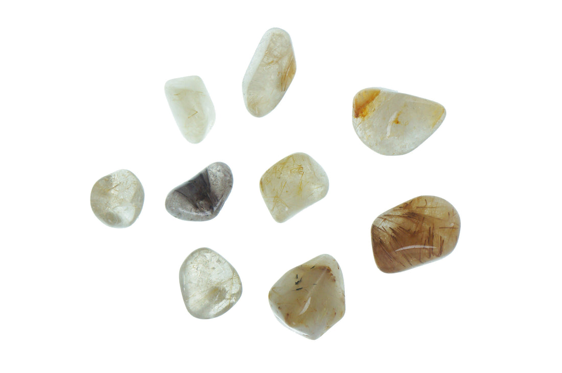 Rutilated Quartz Tumbles Rutilated Quartz Crystals D. $18.00