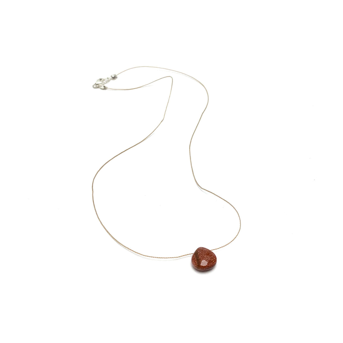 Goldstone Teardrop Necklace (I AM CONFIDENT) Teardrop Necklace House of Intuition