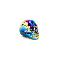 Titanium Aura Skull Titanium Clear Quartz Crystals