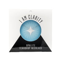 Opalite Teardrop Necklace (I AM CLARITY) Teardrop Necklace House of Intuition