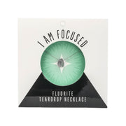 Fluorite Teardrop Necklace (I AM FOCUSED) Teardrop Necklace House of Intuition