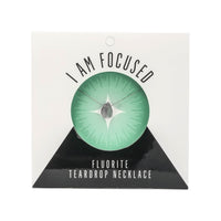 Fluorite Teardrop Necklace (I AM FOCUSED) Teardrop Necklace House of Intuition