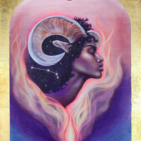 Aries Zodiac Original Painting and Print by Tashina Suzuki Paintings & Art Pieces House of Intuition $10 Prints (5" x 5")