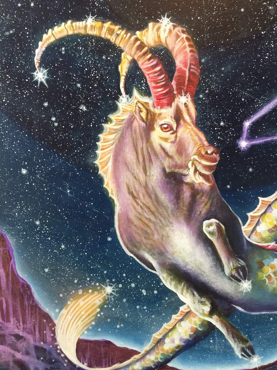 Capricorn Zodiac Original Painting and Print by Tashina Suzuki Paintings & Art Pieces House of Intuition