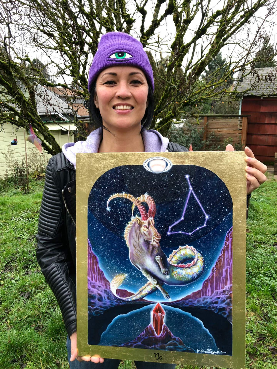 Capricorn Zodiac Original Painting and Print by Tashina Suzuki Paintings & Art Pieces House of Intuition
