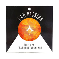 Fire Opal Teardrop Necklace (I AM PASSION) - ONLINE ONLY EXCLUSIVE Teardrop Necklace House of Intuition